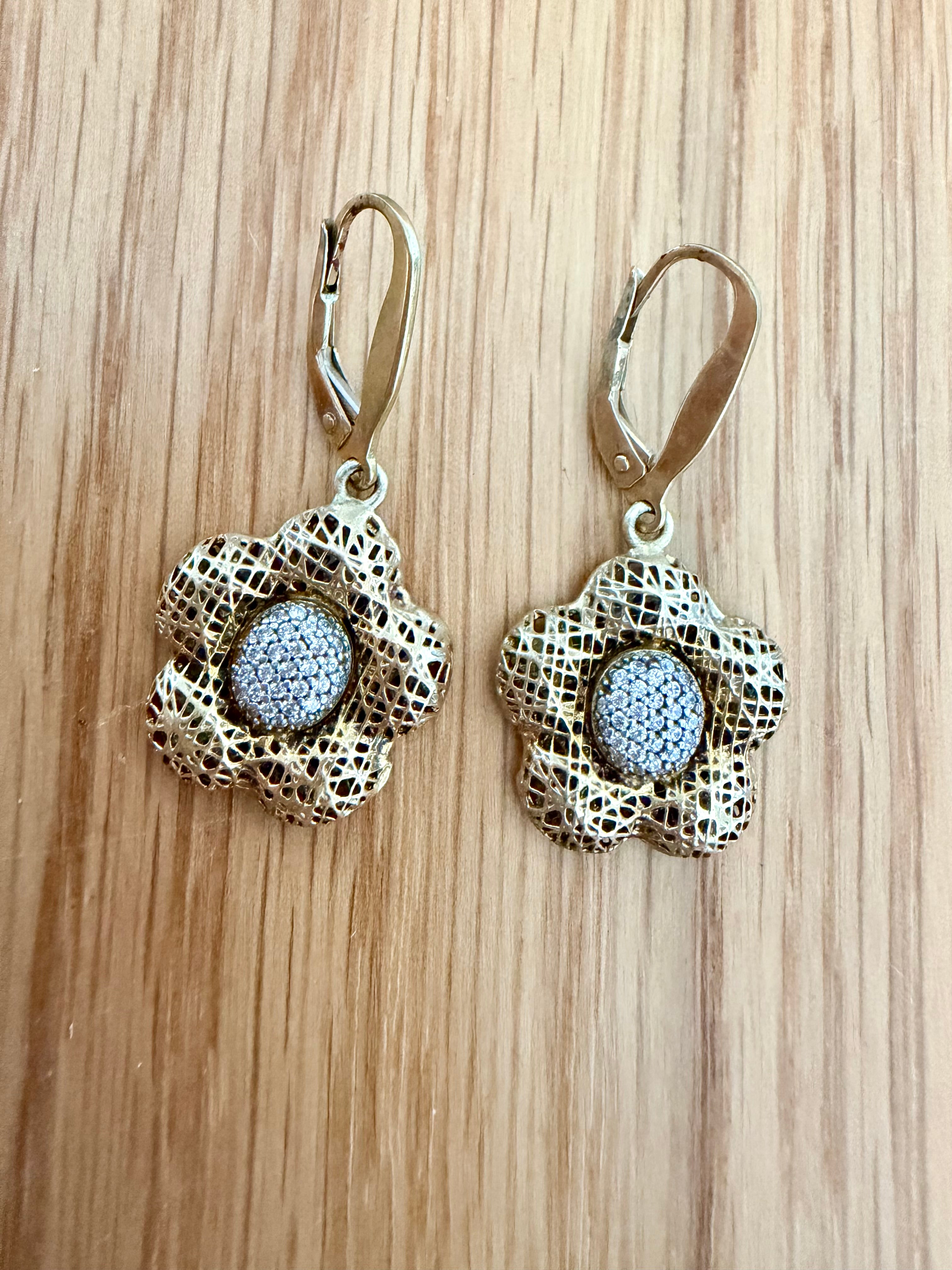 Boucles d’oreilles Fleur – Argent 925