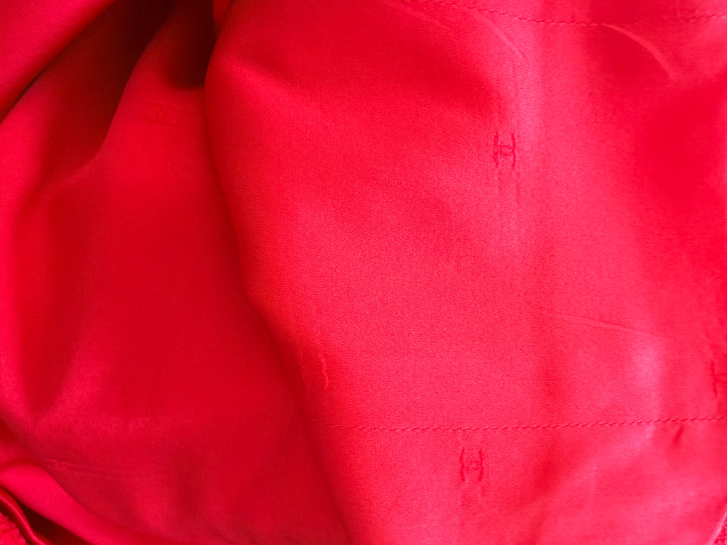 Robe Chanel en tweed rouge