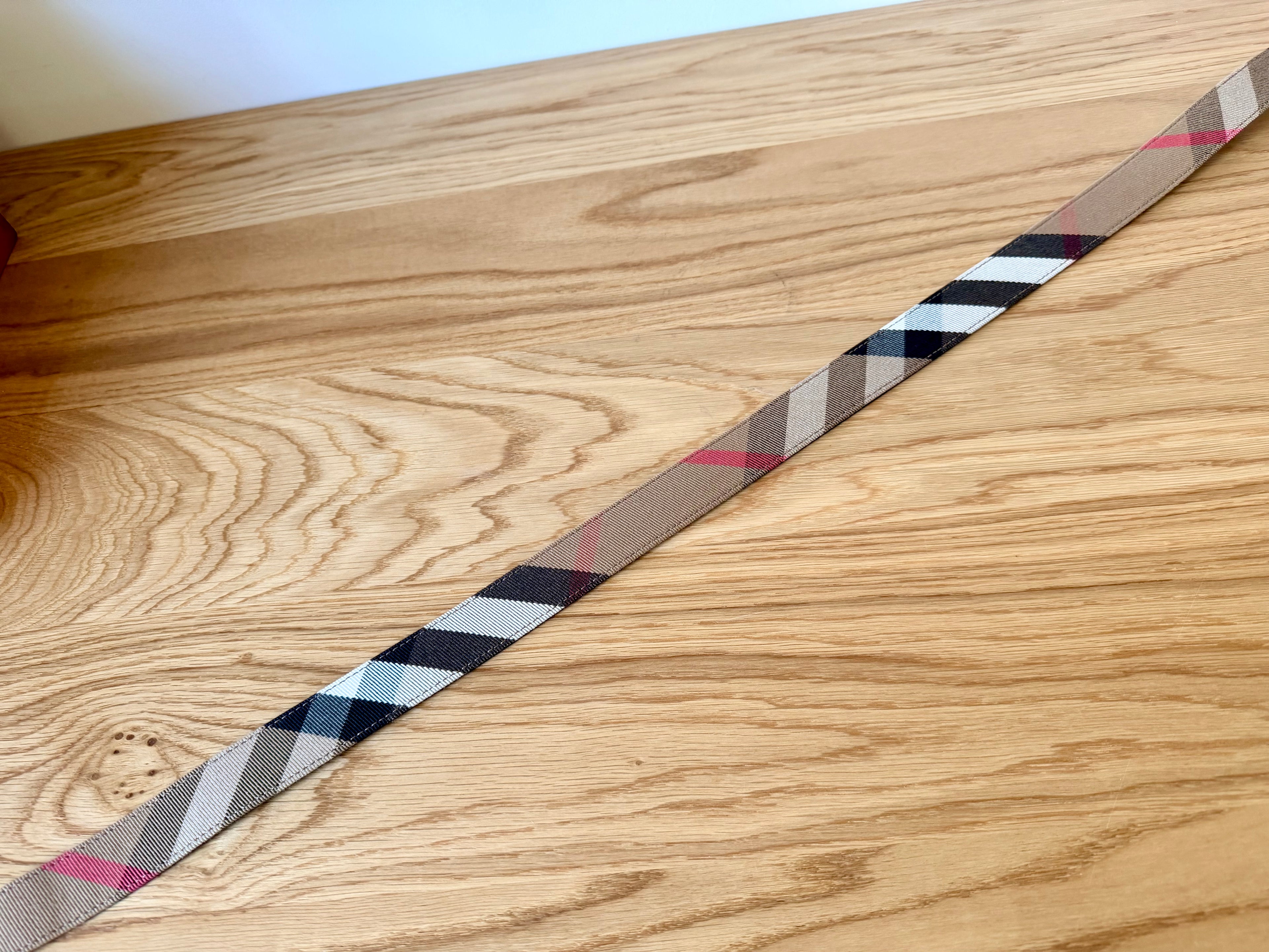 Ceinture Burberry Check en cuir