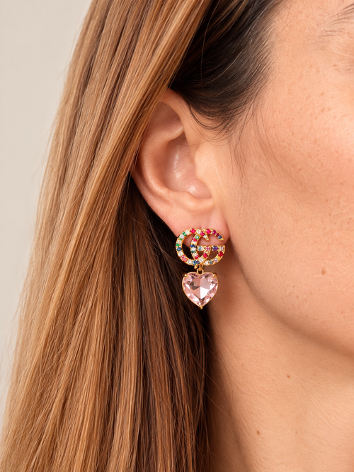 Boucles d’oreilles Gucci – Cristaux multicolores