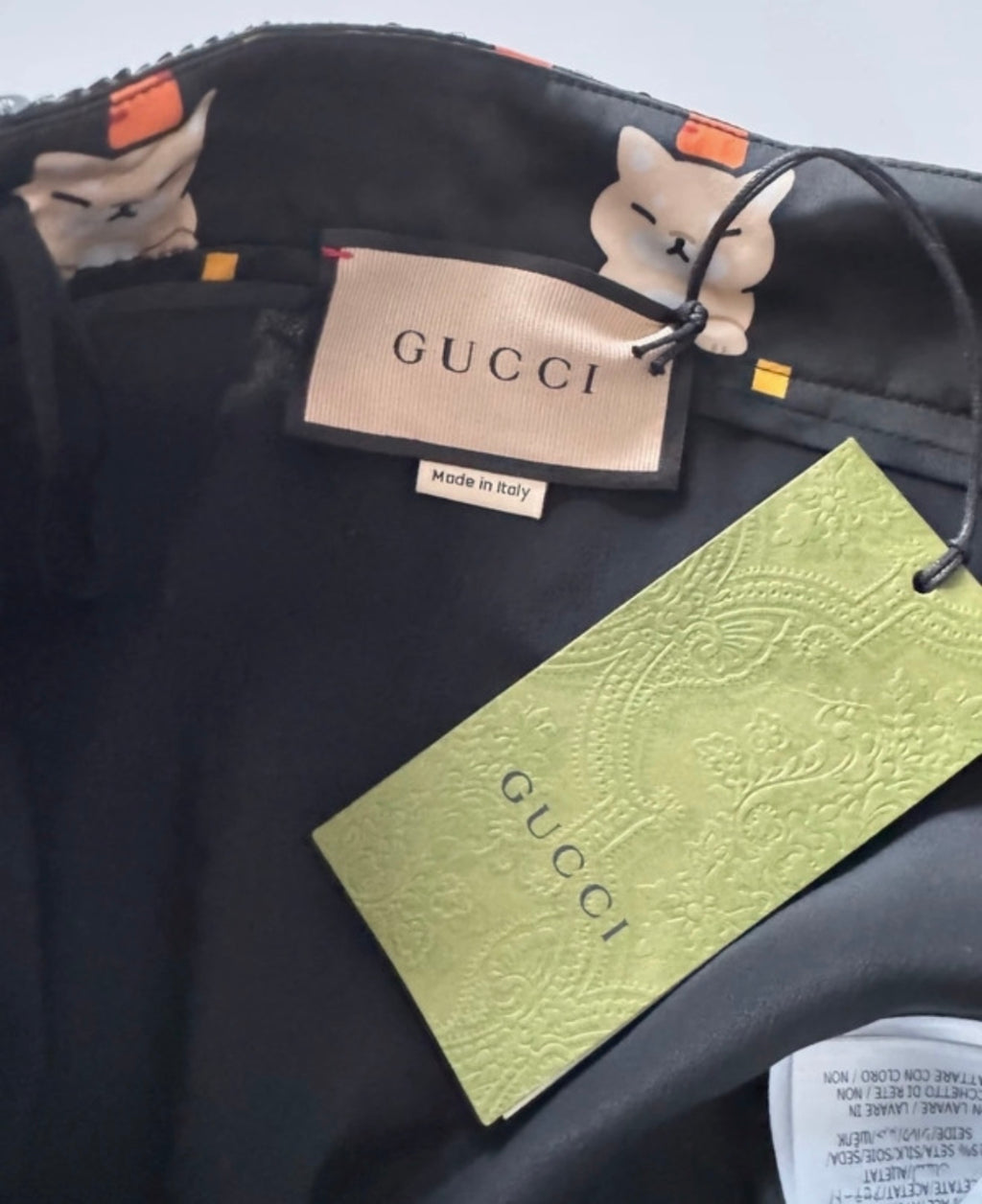 Jupe Gucci en soie & sequins