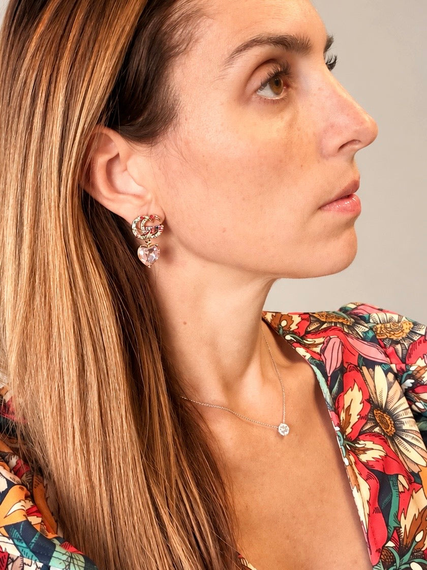 Boucles d’oreilles Gucci – Cristaux multicolores
