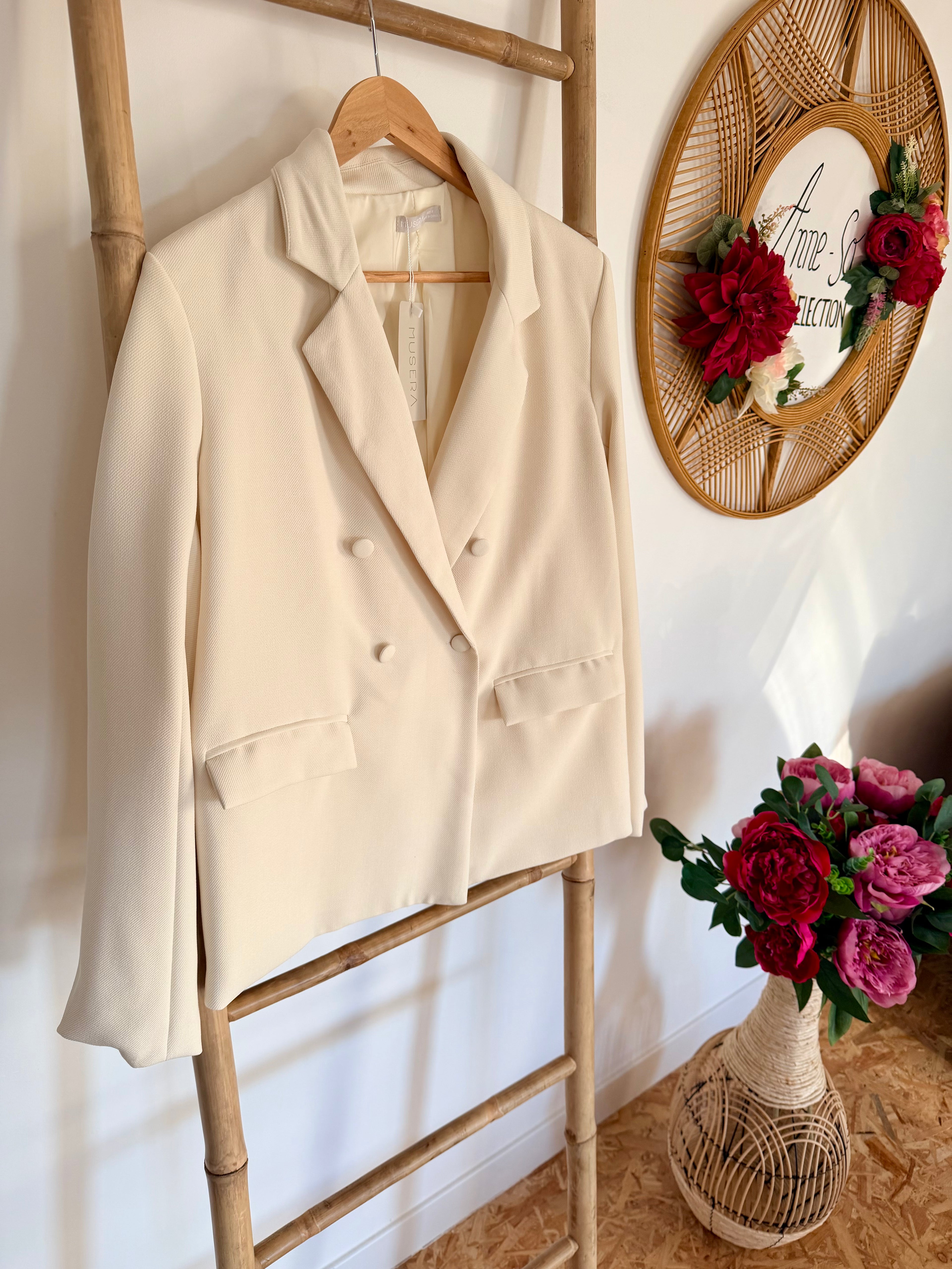 Blazer Croisé écru