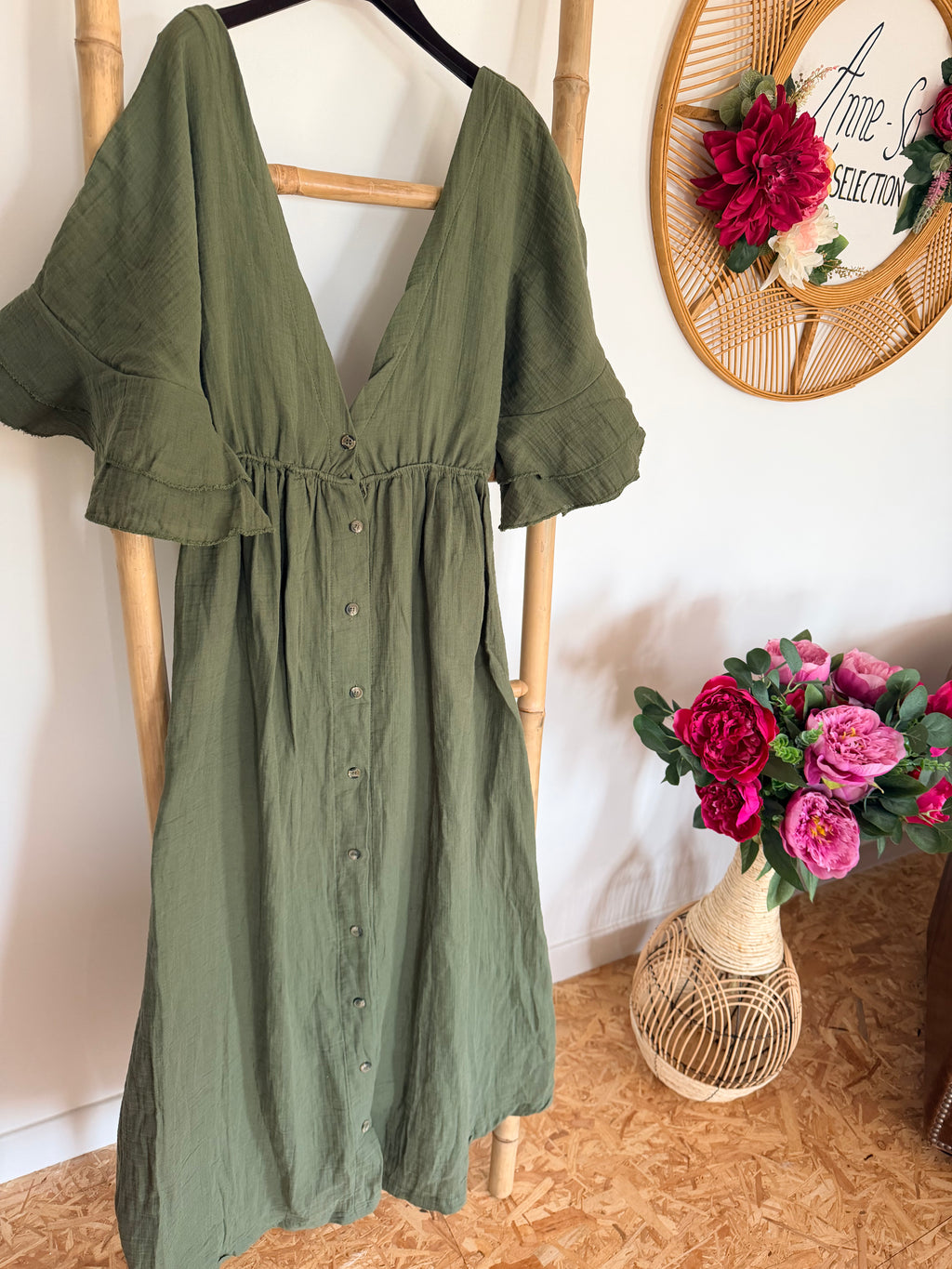 Robe Longue Kaki