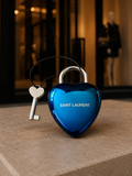 Bijoux de sac en forme de cœur estampillé Saint Laurent