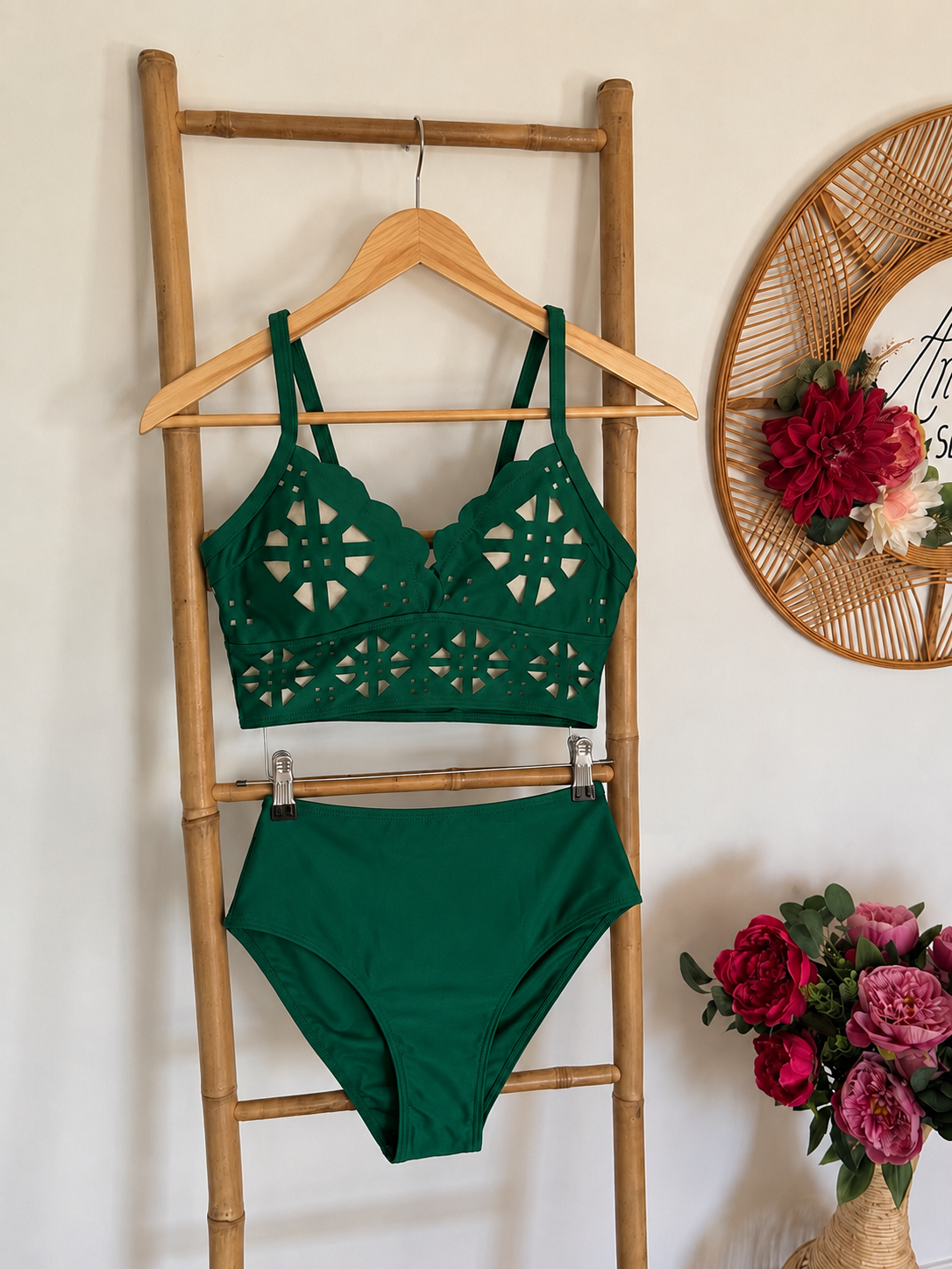 Ensemble Maillot de bain 3 pièces Vert Émeraude