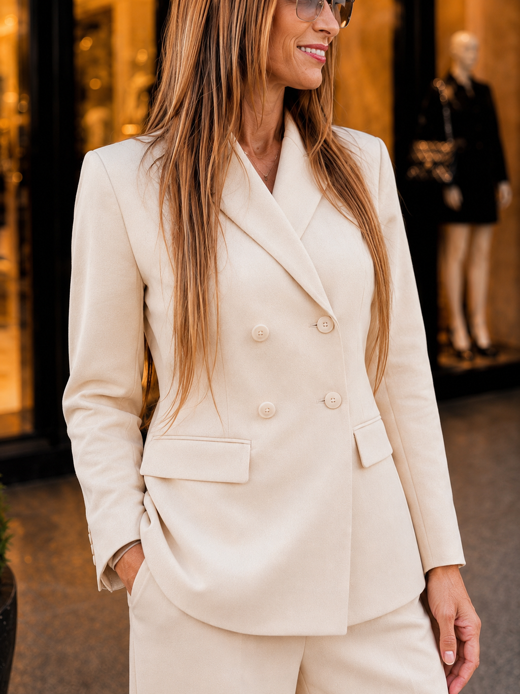 Blazer Croisé écru