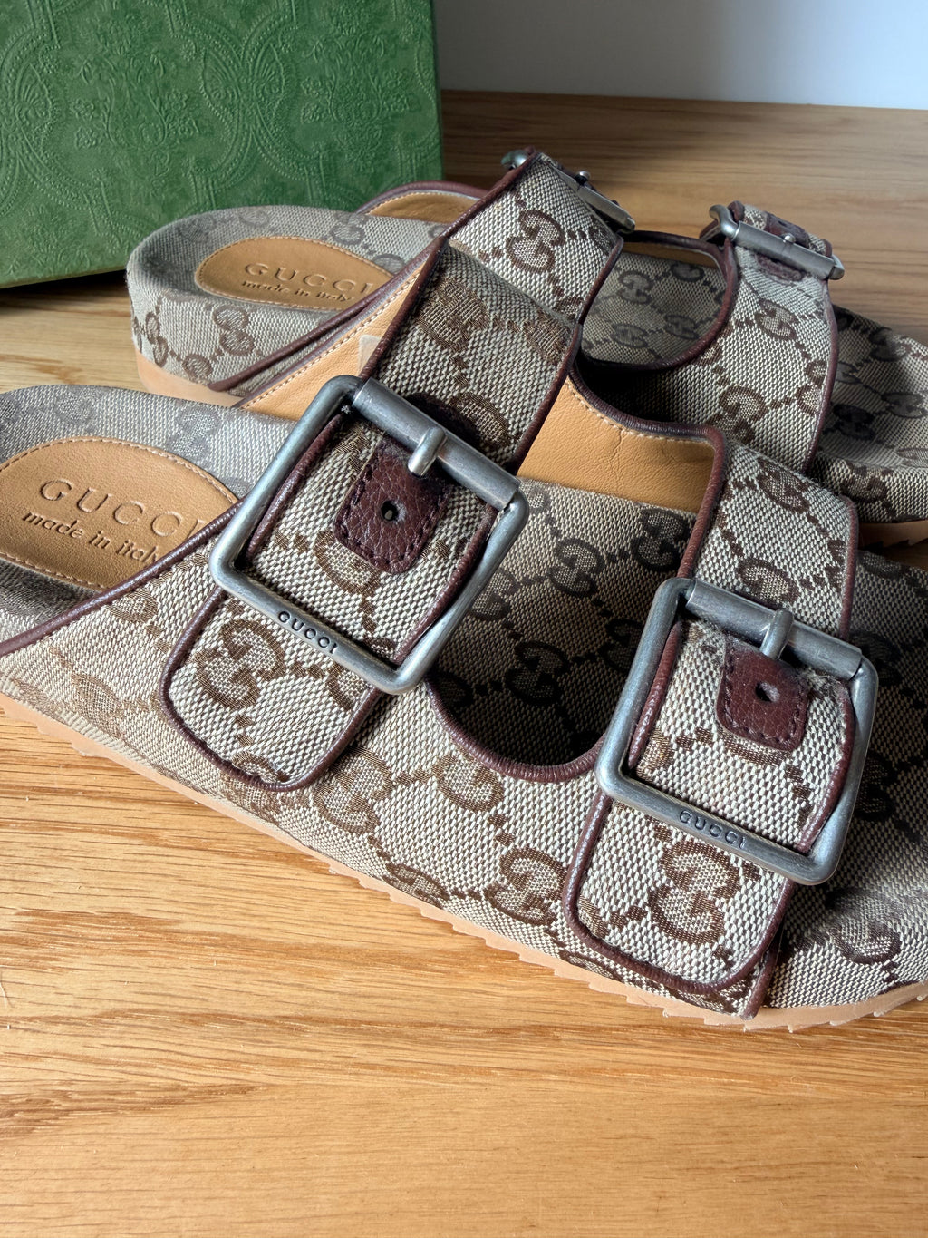 Mules Gucci en toile GG Monogram