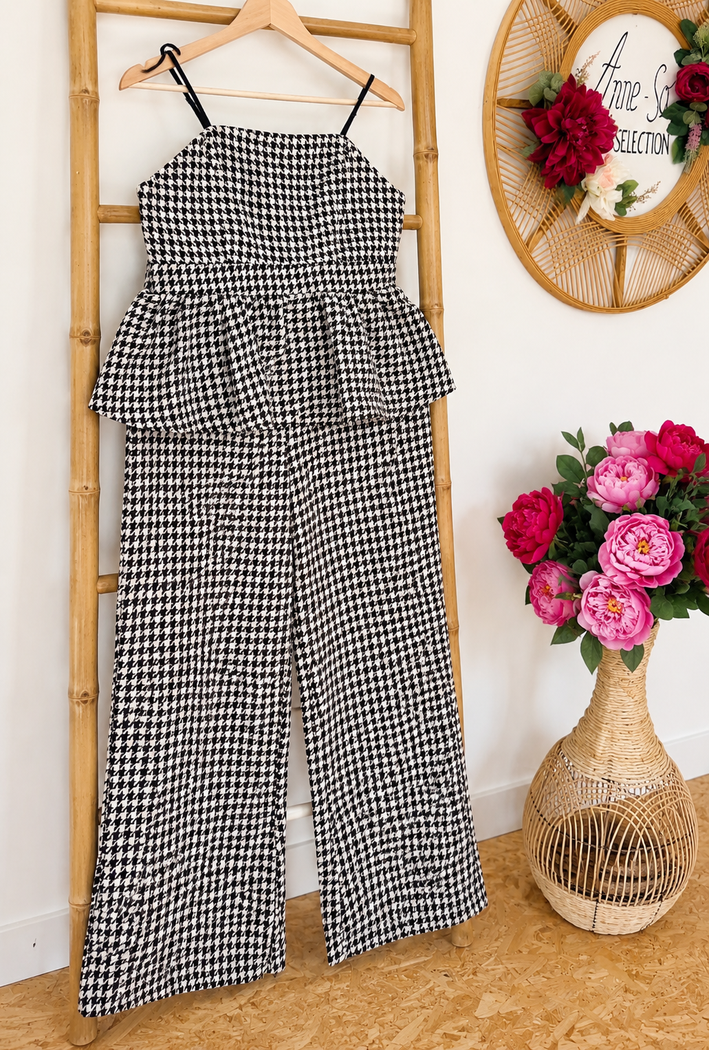 Pantalon & Top Motif pied-de-poule