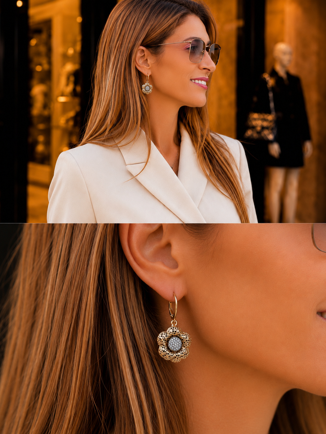 Boucles d’oreilles Fleur – Argent 925
