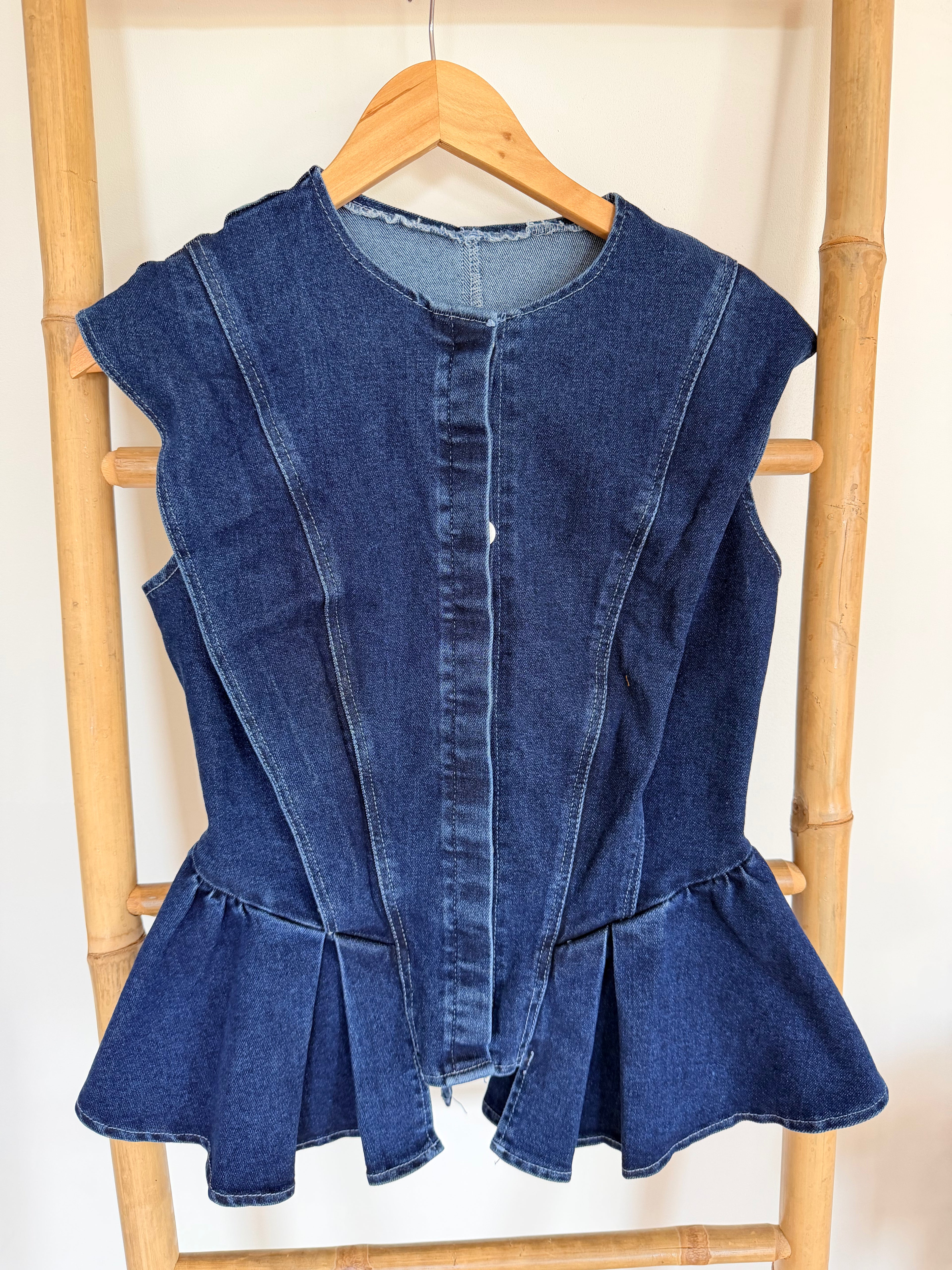 Top en Denim Péplum