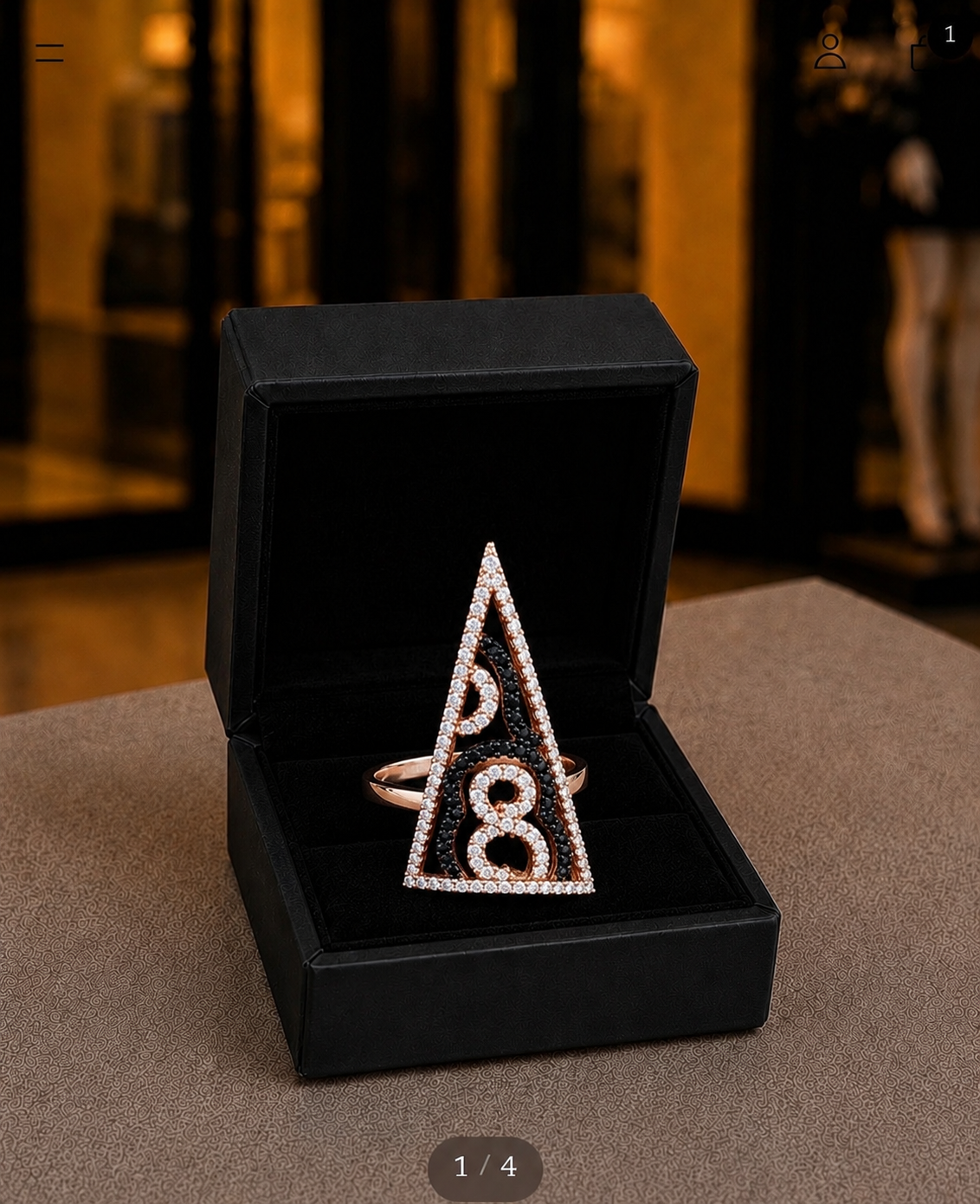 Bague Triangle Élégance – Argent 925 plaqué or rose