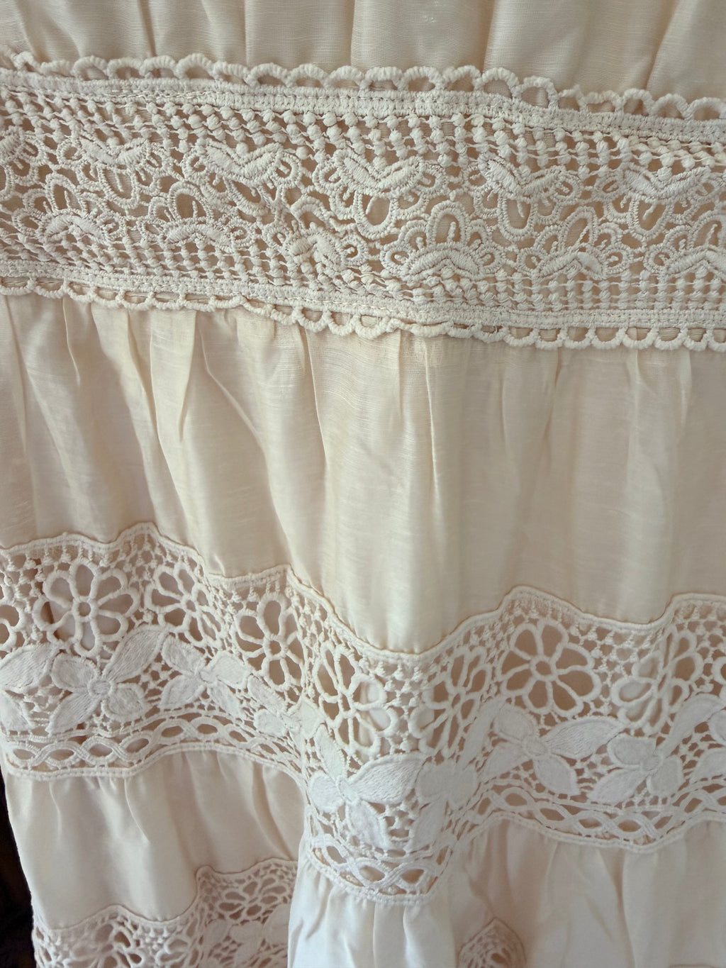 Robe longue en Lin & Dentelle