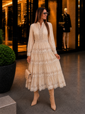 Robe longue en Lin & Dentelle